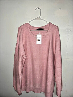 Crew Neck Sweater in Pink NWT